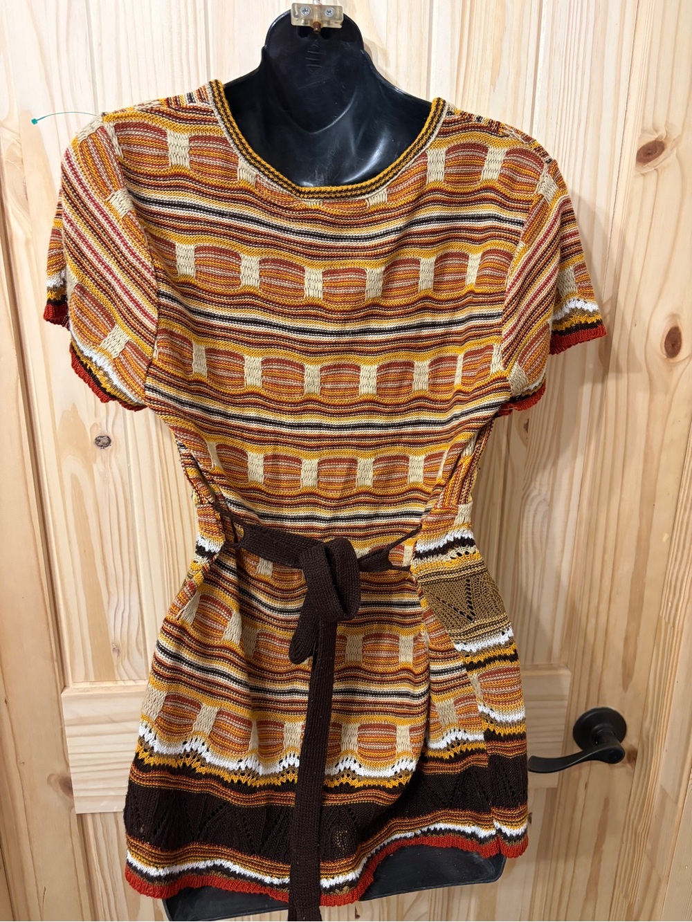 Vintage Demanding By Say What Babydoll Loose Knit Blouse Top Festival BoHo Y2K - Picture 5 of 6